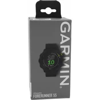 Garmin Forerunner 55 Smartwatch with Silicone Strap, 1.04 inch Display, Black