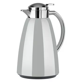 EMSA CAMPO Thermal Carafe, 1 Litre, Light Grey/Stainless Steel, Quick Tip Closure