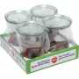 WECK Preserving Jar 0.75L 4-Piece Set - Clear Glass Preserving Jars
