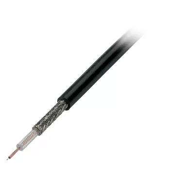 EFB Elektronik RG174 U Coaxial Cable, 50 Ohm, Black, 100m