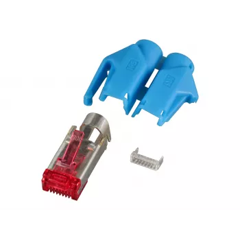 EFB RJ45 Hirose Plug STP, TM21 Blue, Cat.6, 100 Pieces