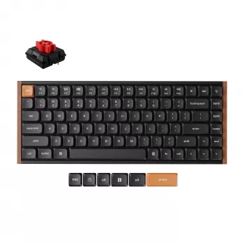 Keychron K3M-F1 75% Low-Profile Mechanical Keyboard, Gateron Red Switch, RGB Hot-Swap, Bluetooth 5.1 & USB-C, Black