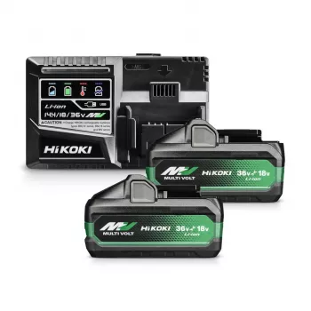 Hikoki 36V MultiVolt Battery 2.5Ah (2-Pack) with Quick Charger UC18YSL3