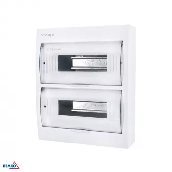 SCHELINGER A80-RDN-IP40-NPE-24P Surface-Mounted Distribution Board IP40 24N+24PE 2x12P
