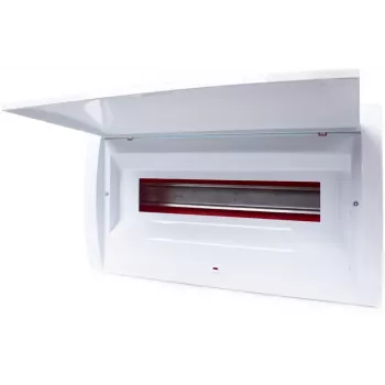 ADELID RM-PT-18P Flush-Mounted Distribution Board 18 Modules 2x9 Transparent Smoked Glass Door