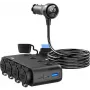 MBG Line HS75AD Cigarette Lighter Splitter with 2 Sockets and 3 USB Ports, 75 cm Cable, Black