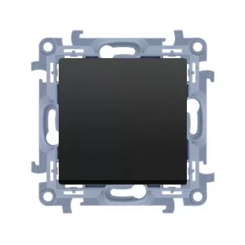 KONTAK-SIMON Kontakt Simon 10 Module Single-Pole Switch, Matte Black, Self-Clamping, 10AX 250V