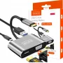ZENWIRE USB-C Multiport Adapter Hub 4-in-1 HDMI 4K VGA USB-A Space Grey BYL-2310