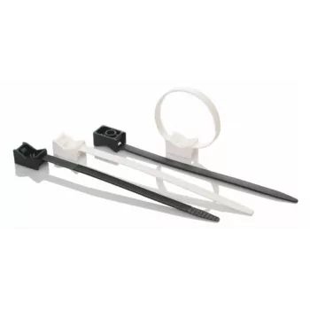 TRYTYT UP-1035UV Universal Strap Cable Holder, UV-Resistant, Black, 100 pcs