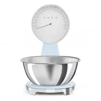 Smeg KSF01PBWW Analogue and Digital Kitchen Scale Pastel Blue