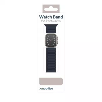 Mobilize Silicone Watch Band - Magnetic - for Apple 42/44/45/49mm - Blue