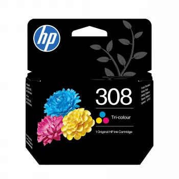 HP 308 Original Ink Cartridge, Tri-Colour