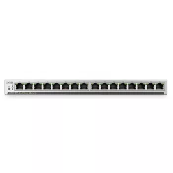 ZyXEL GS1100-16EP 16-Port Gigabit PoE+ Unmanaged Switch, 135W Budget, Fanless, Slim
