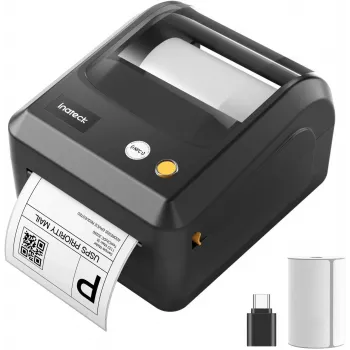Inateck PR50 Thermal Direct Printer, 203 DPI, 170 mm/s, USB & Bluetooth, Black