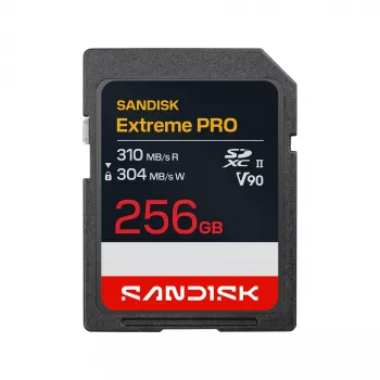SanDisk Extreme PRO 256 GB SDXC UHS-II V90 U3 Class 10 memory card