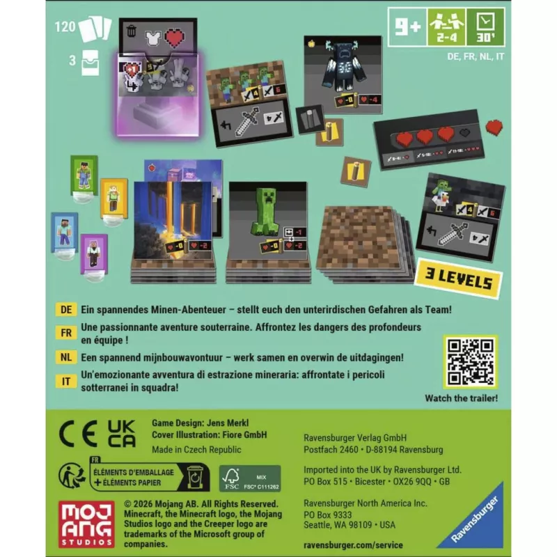 RAVENSBURGER Minecraft: Digging Down Strategy Game