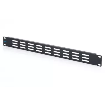 DIGITUS 1U Vented Blanking Panel for 19-Inch Racks, Black