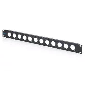 DIGITUS 1U Rack Blank Panel for 12 D-Sub Modules, 19 Inch, Black