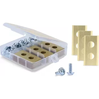 Delock Titanium-Coated Replacement Blades for Worx Landroid Robotic Mowers, 30-Pack