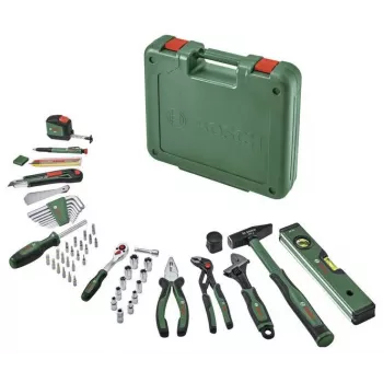 Bosch 63-Piece Hand Tool Set in Green Tool Case