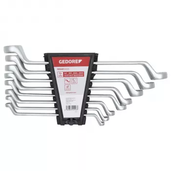GEDORE red Double Ring Spanner Set 8-Piece 6-22 mm Chrome Vanadium Steel