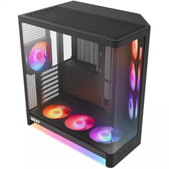 NZXT H6 RGB+ 2026 Mid-Tower Airflow Gaming Case Black Tempered Glass