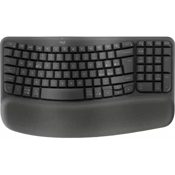 Logitech Ergo Series Wave Keys for Business Wireless Ergonomic Keyboard, Italian Layout, Graphite