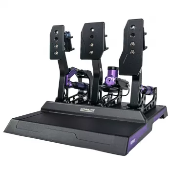 Conspit CPP-Lite 3-Pedal Set with Load-Cell Brake, Hall-Effect Throttle and Clutch, CNC Aluminium, USB, PC