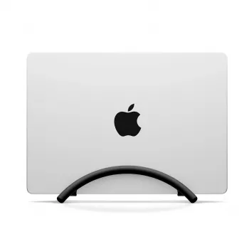 Twelve South BookArc Flex Vertical Laptop Stand for MacBook and Notebooks, Black Anodised Aluminium, Space-Saving Desktop Docking Station with Cable Management