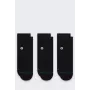 Stance Icon Quarter 3-Pack Socks - Black