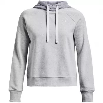Under Armour Women's Rival Fleece Colourblock Hoodie Mod Grey/White
