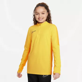 Nike Kids' Dri-FIT Academy 23 Training Shirt with Short Zip Opti Yellow/Black L
