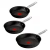 Tefal Experience Aluminium Pan Set, 3-piece, Black, 20/24/28 cm