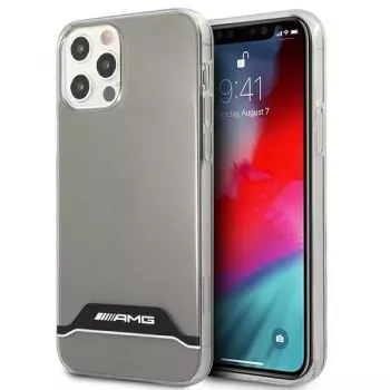AMG AMHCP12MTCBW iPhone 12/12 Pro transparent hard case electroplated black & white