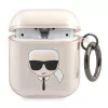 Karl Lagerfeld KLA2UKHGD AirPods 1/2 Case Gold Glitter Karl Head