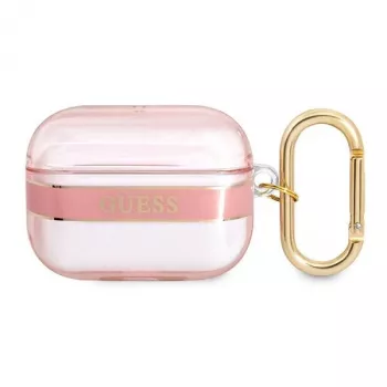 GUESS AirPods Pro Case with Lanyard Pink Strap Collection