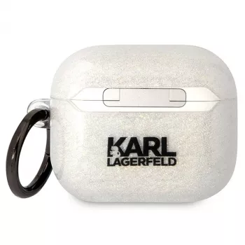 Karl Lagerfeld KLA3HNKCTGT AirPods 3 Case Transparent Glitter Karl & Choupette