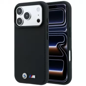 BMW M Quadrille Kevlar Metal Logo MagSafe Case for iPhone 18 Pro Max / 17 Pro Max - Black
