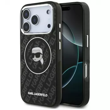 Karl Lagerfeld IML Karl Head Logo MagSafe Case for iPhone 17 Pro - Black