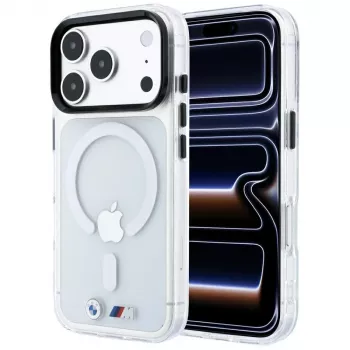 BMW M IML Glossy Metal Logo & Trims MagSafe Case for iPhone 18 Pro / 17 Pro - Transparent