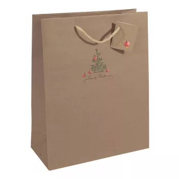 SIGEL GT040 Christmas Gift Bags with Apple Motif, 26 x 33 cm, 5-Pack