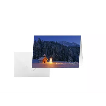 SIGEL DS096 Christmas Cards A6 Motif Christmas Chapel, 10 Cards with Envelopes