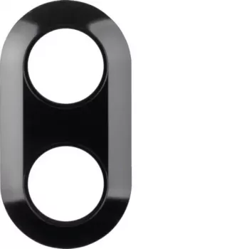 Hager WTD3200BG 2-Gang Cover Frame 1930 Series Glossy Black