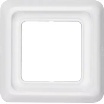 Hager WWD1100PW 1-Gang Flush-Mounted Cover Frame with Seal, IP44, Glossy Polar White