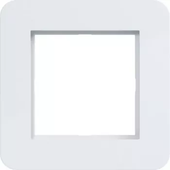 Hager WAD9100WG 1-Gang Cover Frame, C.8 Series, Glossy Light White
