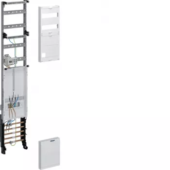 Hager Universal Meter Panel ZH53X9ST, 1 meter position, 3 distribution rows, 1350mm, pre-assembled, 5-pin busbar, 63A, regional approval NRW/SH/MV/N-Sachsen