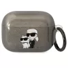 Karl Lagerfeld KLAPHNKCTGK AirPods Pro Case Glitter Karl & Choupette Black