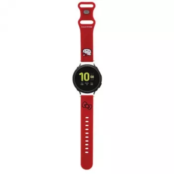 Hello Kitty Universal Silicone Strap HKUWMSCHBLR Red Kitty Head 20mm