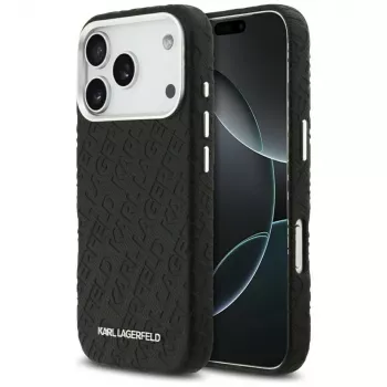 Karl Lagerfeld FW Stamped Karl MagSafe Case for Apple iPhone 17 Pro Black
