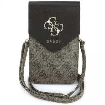 GUESS Graines 4G & Classic Logos Phone Pouch Brown